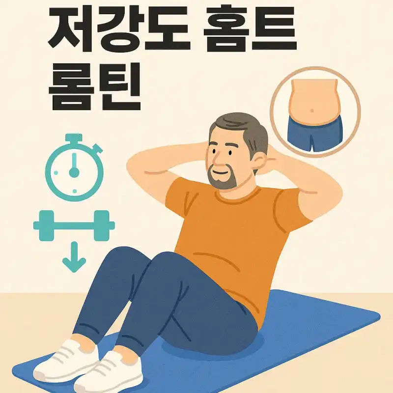 50대 남성 뱃살 빼는 저강도 홈트 루틴