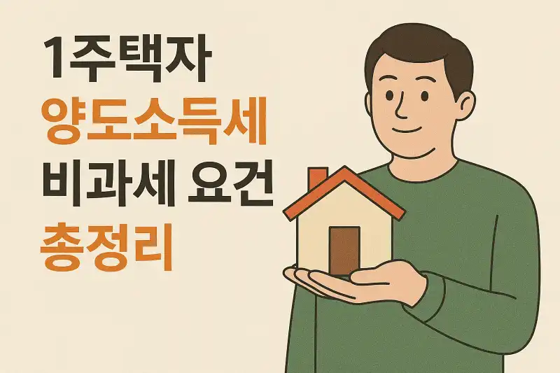 주택자 양도소득세 비과세 요건 총정리