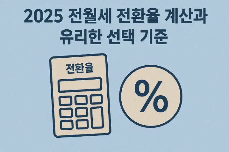 2025 전월세 전환율 계산과 유리한 선택 기준