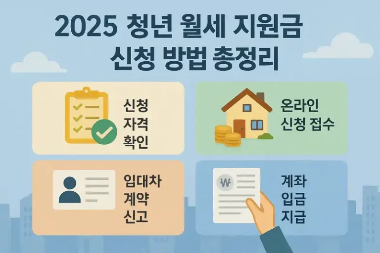 2025 청년 월세 지원금 신청 방법 총정리