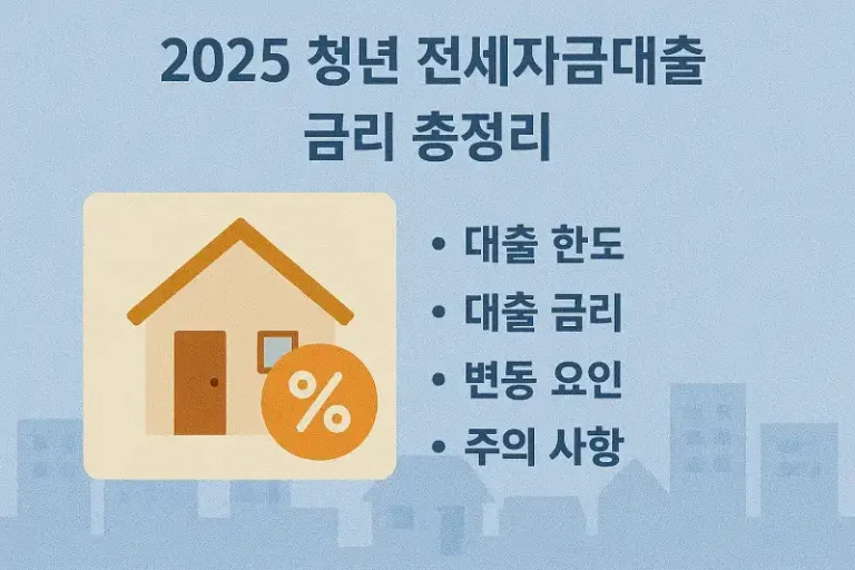 2025 청년 전세자금대출 금리 총정리