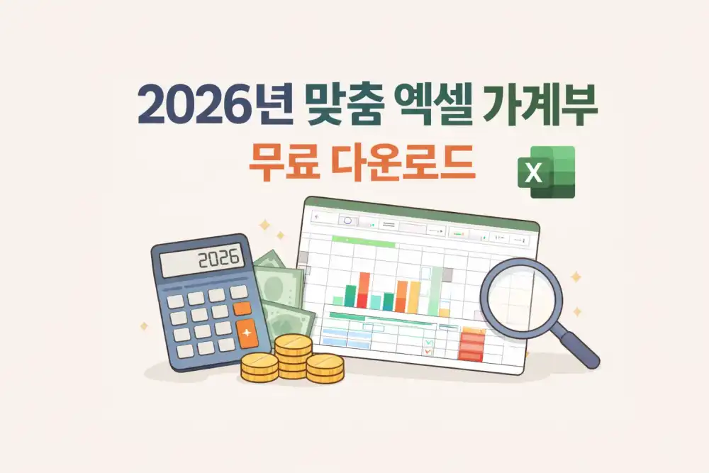 2026년 맞춤 엑셀 가계부 무료 다운로드