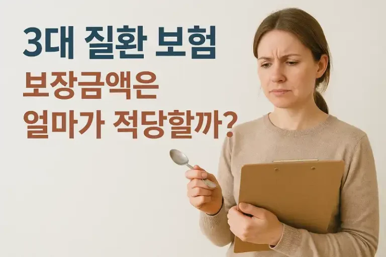 3대 질환 보험, 보장금액은 얼마가 적당할까?