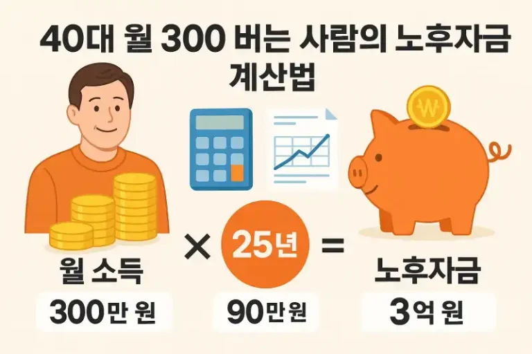 40대 월 300 버는 사람의 노후자금 계산법