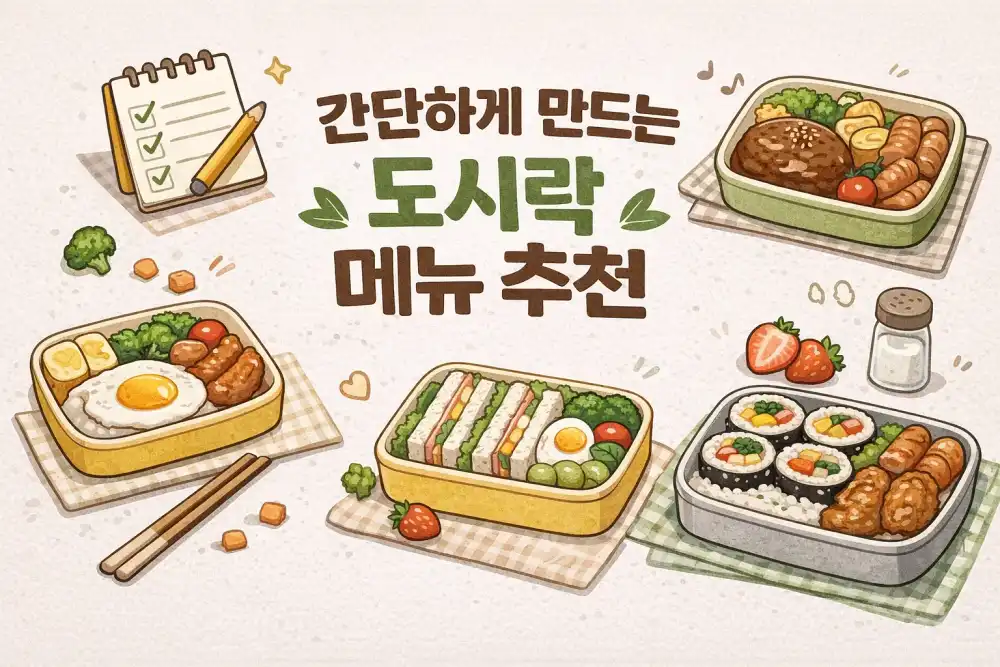 간단하게 만드는 도시락 메뉴 추천