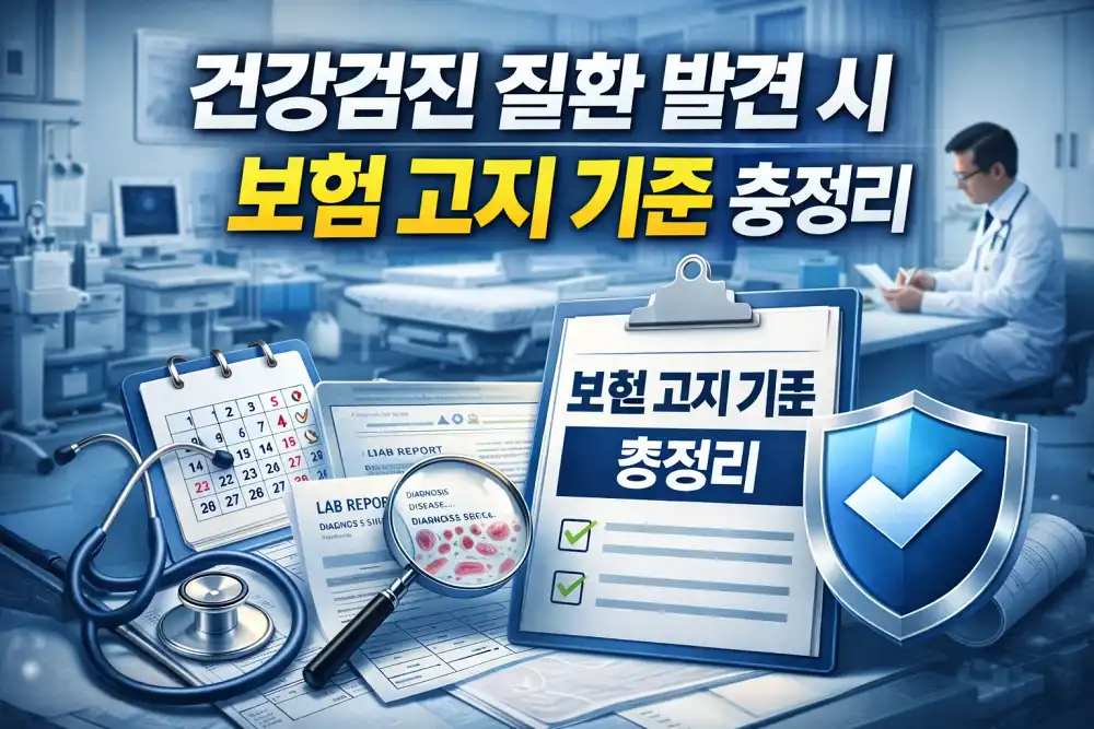 건강검진 질환 발견 시 보험 고지 기준 총정리