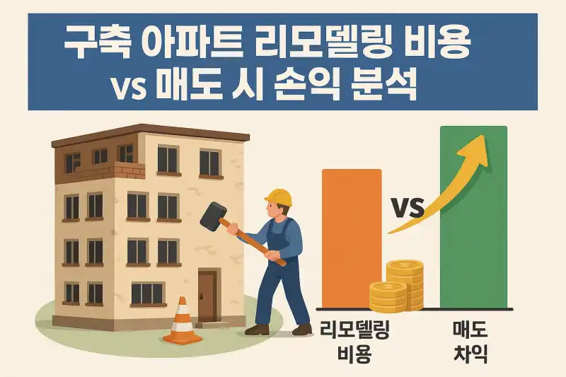 구축 아파트 리모델링 비용 vs 매도 시 손익 분석