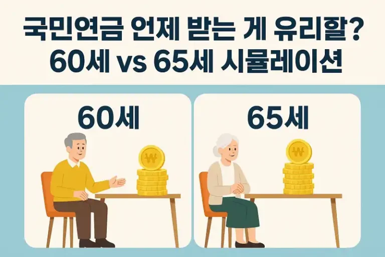 국민연금 언제 받는 게 유리할까? 60세 vs 65세 시뮬레이션