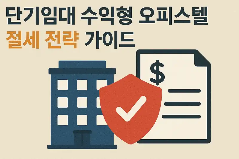 단기임대 수익형 오피스텔 절세 전략 가이드