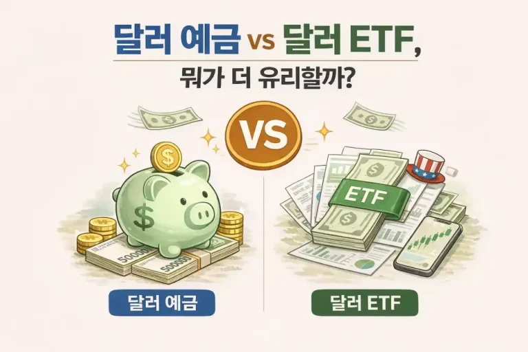 달러 예금 vs 달러 ETF, 뭐가 더 유리할까?