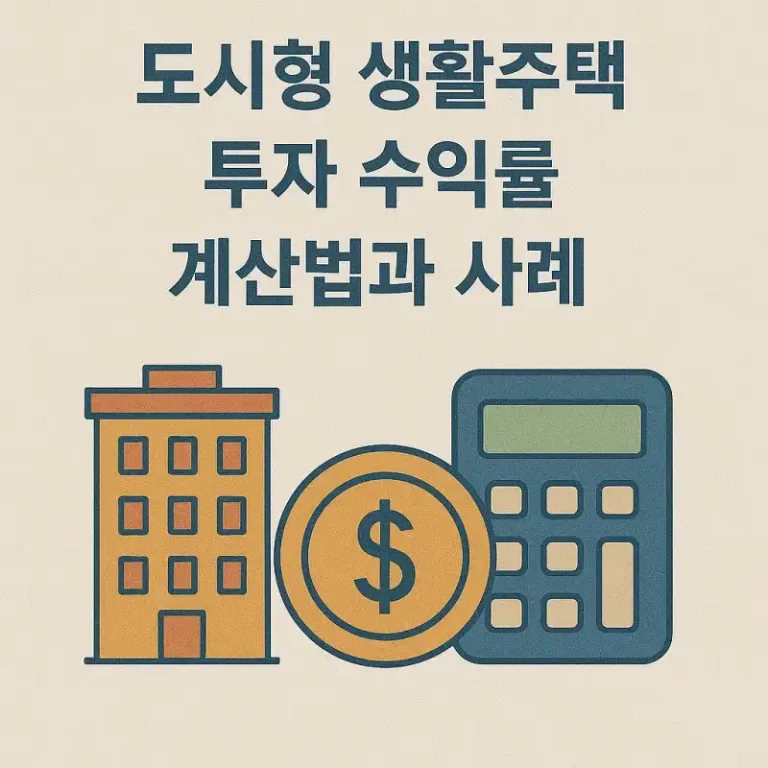 도시형 생활주택 투자 수익률 계산법과 사례