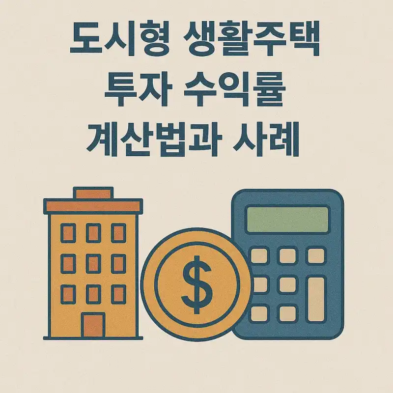 도시형 생활주택 투자 수익률 계산법과 사례