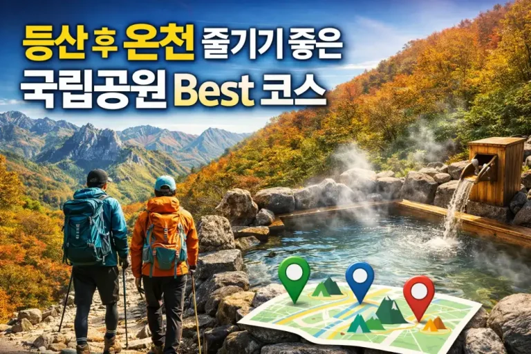 등산 후 온천 즐기기 좋은 국립공원 Best 코스