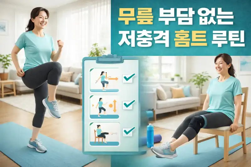 무릎 부담 없는 저충격 홈트 루틴