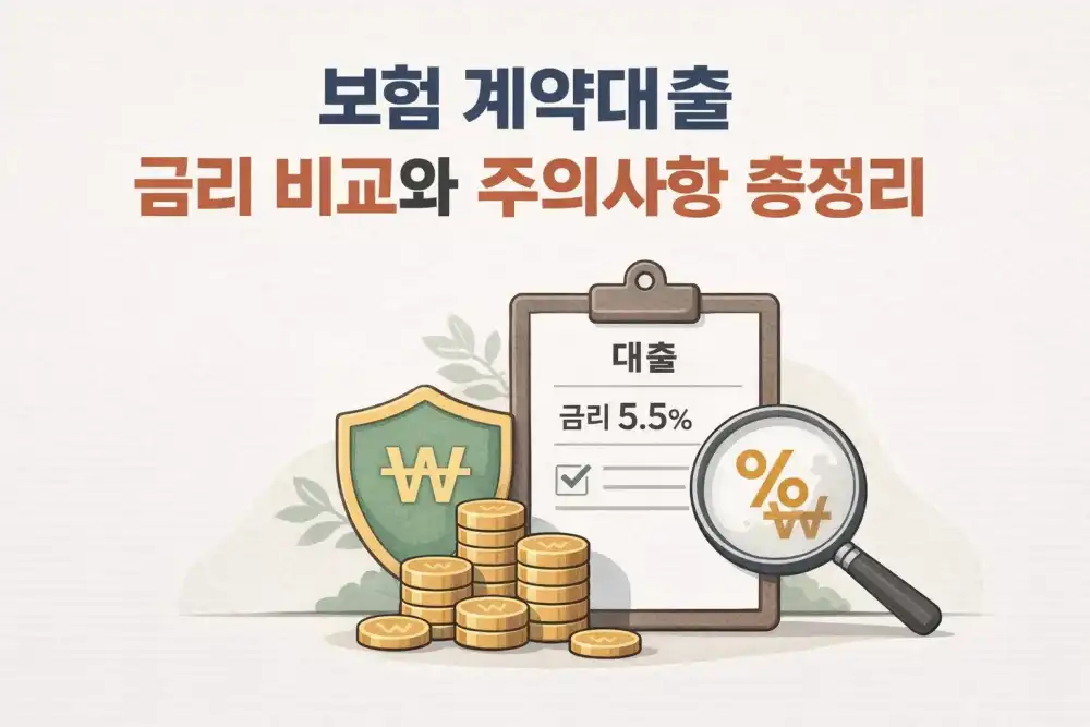 보험 계약대출 금리 비교와 주의사항 총정리