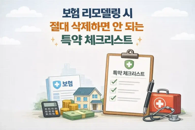 보험 리모델링 시 절대 삭제하면 안 되는 특약 체크리스트