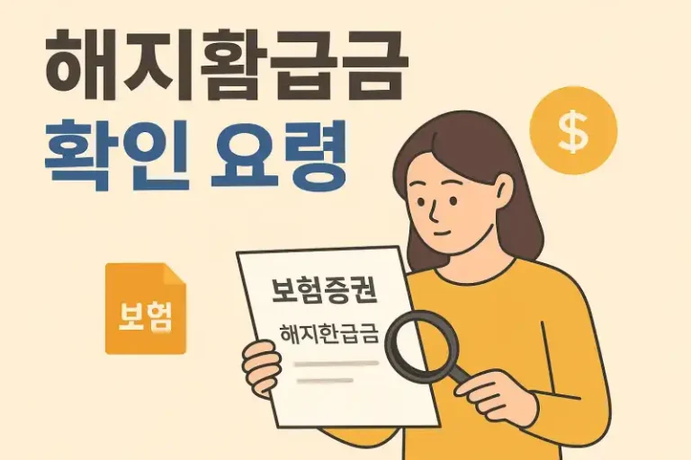 보험 리모델링 전에 꼭 알아야 할 해지환급금 확인 요령