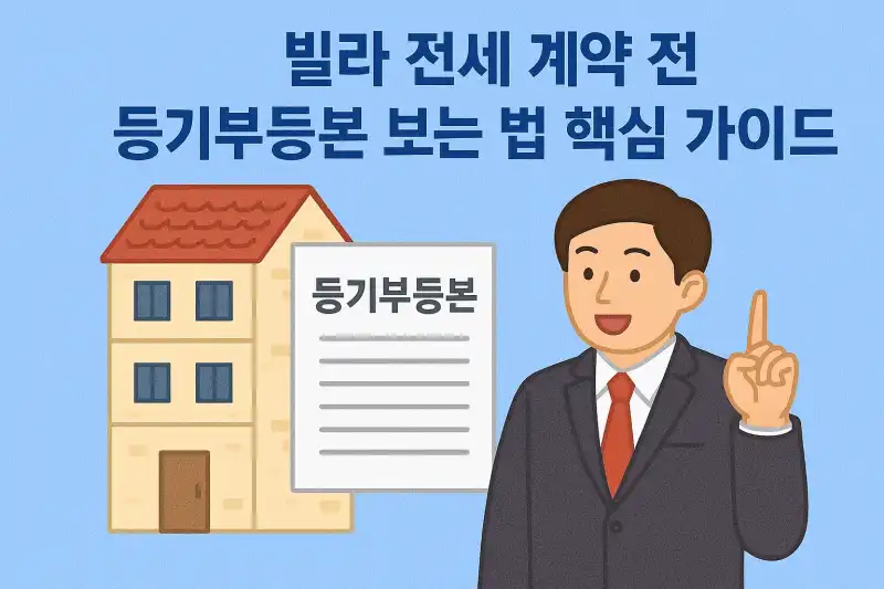 빌라 전세 계약 전 등기부등본 보는 법 핵심 가이드