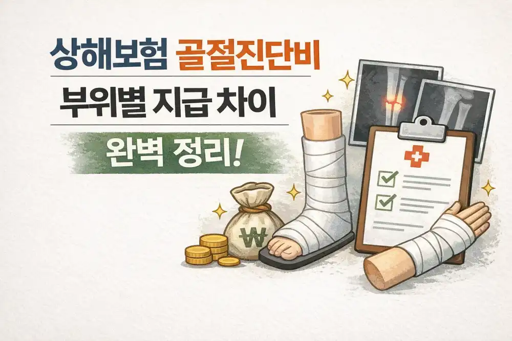 상해보험 골절진단비 부위별 지급 차이 완벽 정리
