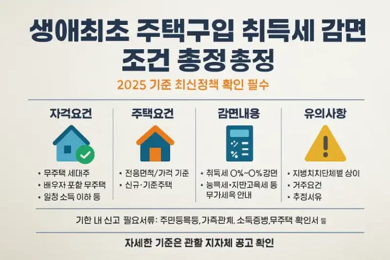 생애최초 주택구입 취득세 감면 조건 총정리
