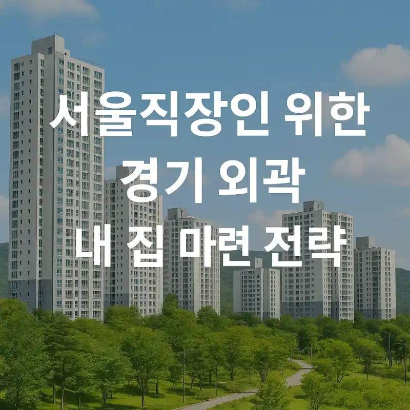 서울직장인 위한 경기 외곽 내 집 마련 전략
