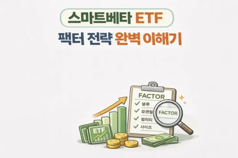 스마트베타 ETF 팩터 전략 완벽 이해하기
