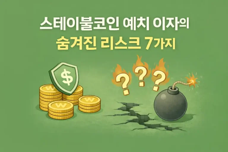 스테이블코인 예치 이자의 숨겨진 리스크 7가지