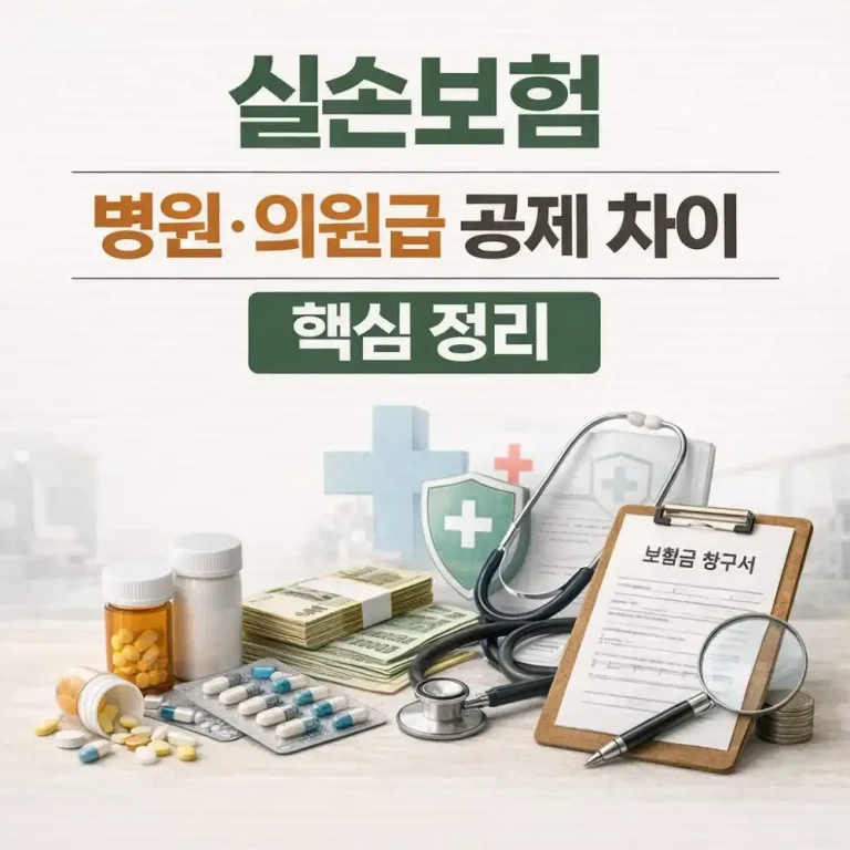 실손보험 병원·의원급 공제 차이 핵심 정리