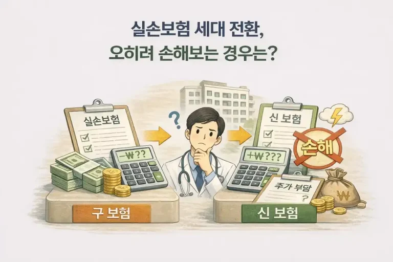 실손보험 세대 전환, 오히려 손해보는 경우는?