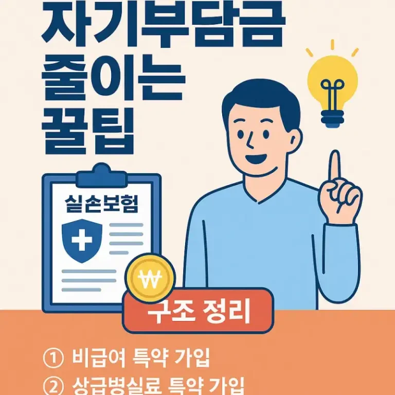 실손보험 자기부담금 줄이는 꿀팁과 구조 정리
