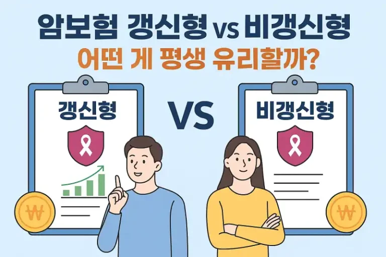 암보험 갱신형 vs 비갱신형, 어떤 게 평생 유리할까?