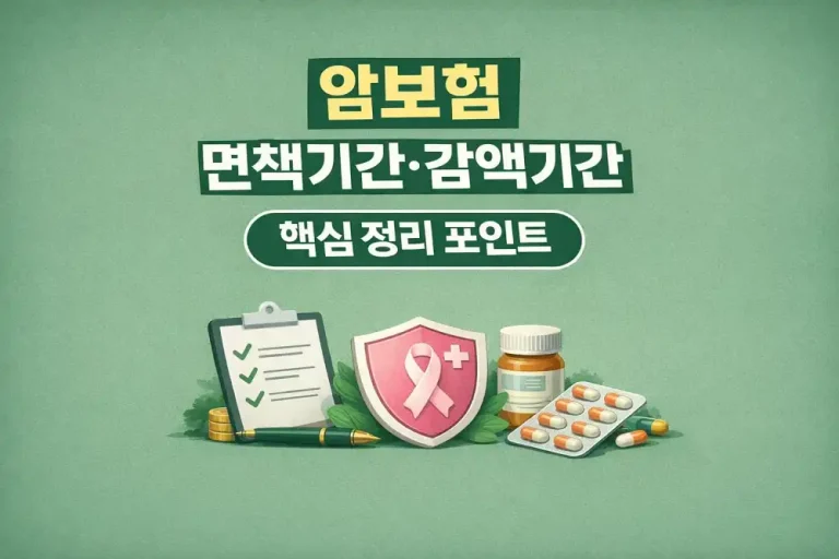 암보험 면책기간·감액기간 핵심 정리 포인트