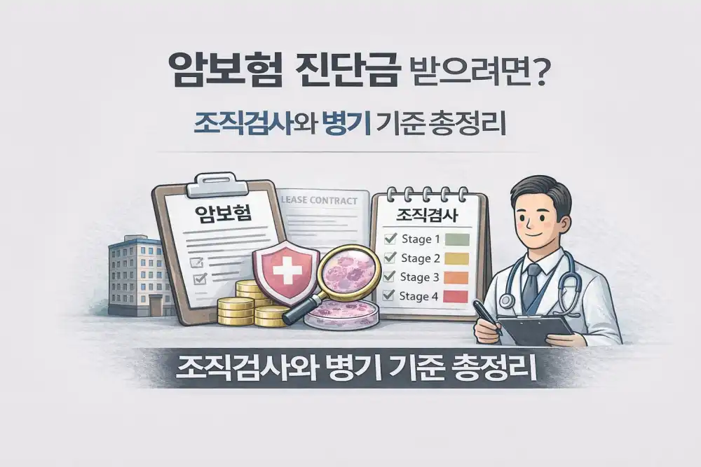 암보험 진단금 받으려면? 조직검사와 병기 기준 총정리
