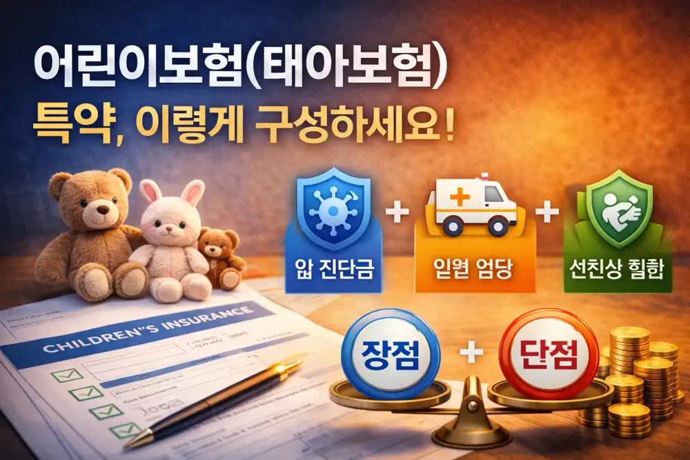어린이보험(태아보험) 특약, 이렇게 구성하세요!