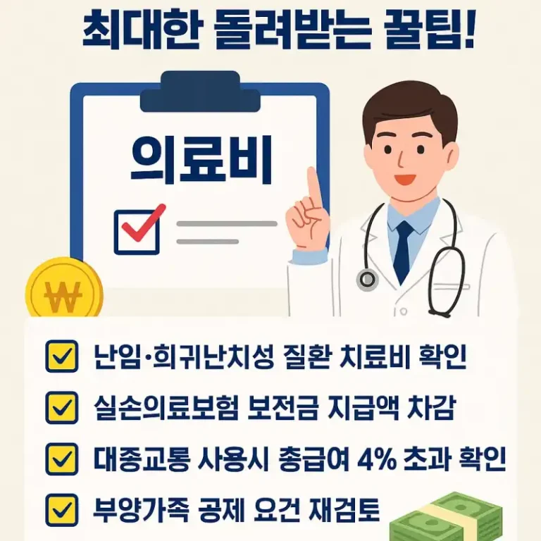 연말정산 의료비 공제, 최대한 돌려받는 꿀팁!