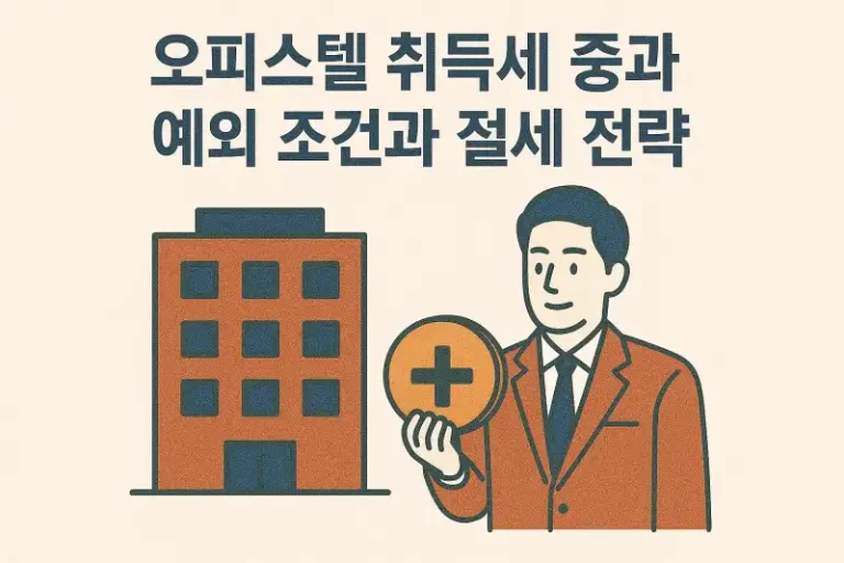 오피스텔 취득세 중과 예외 조건과 절세 전략