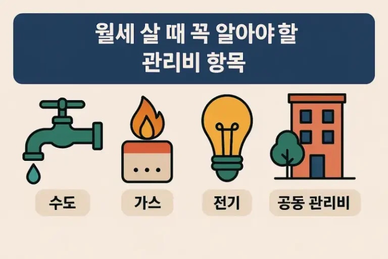 월세 살 때 꼭 알아야 할 관리비 항목