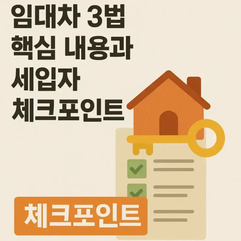 임대차 3법 핵심 내용과 세입자 체크포인트
