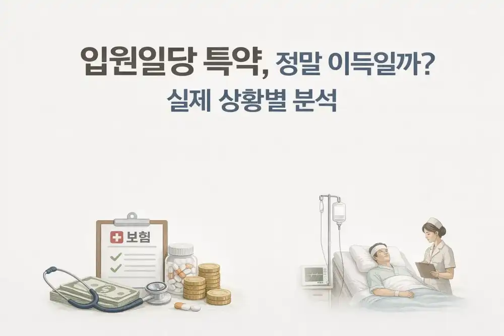 입원일당 특약, 정말 이득일까? 실제 상황별 분석