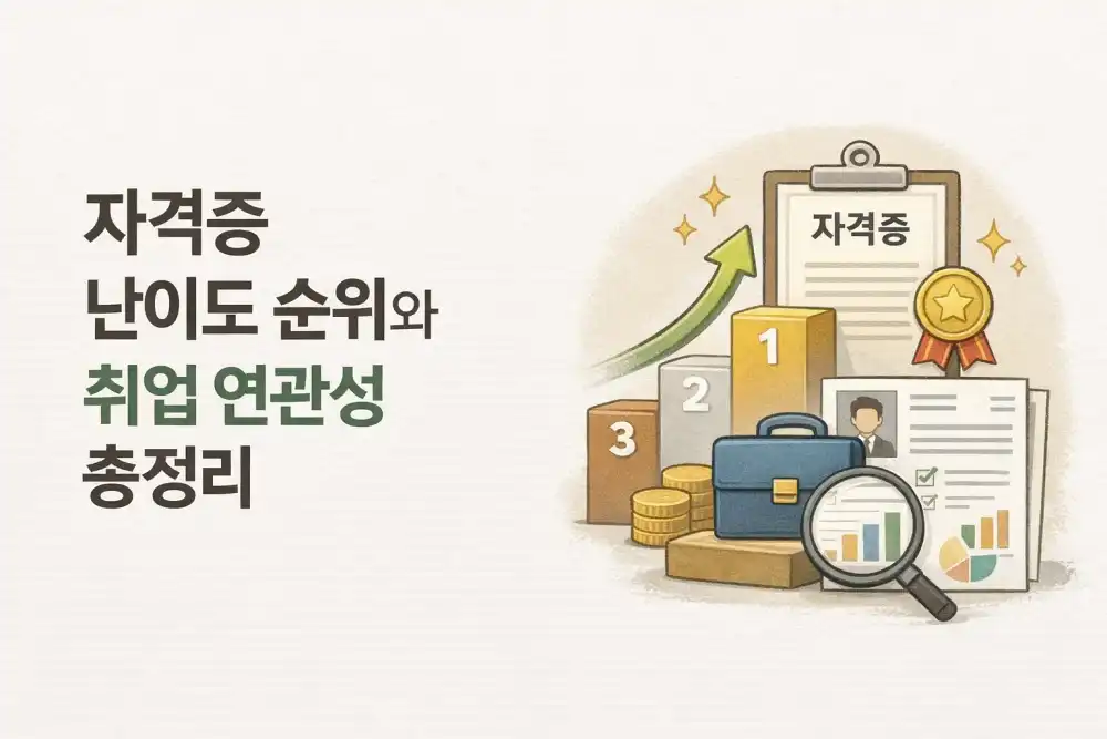 자격증 난이도 순위와 취업 연관성 총정리