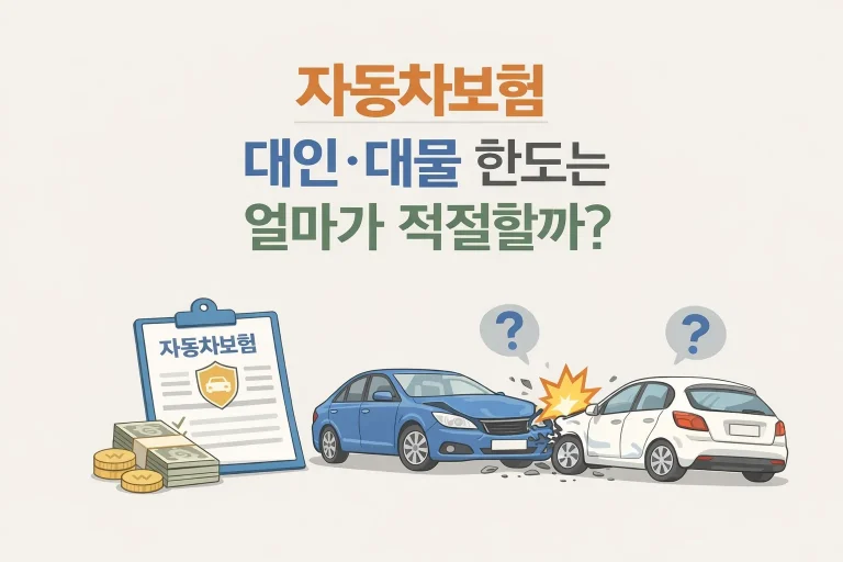 자동차보험 대인·대물 한도는 얼마가 적절할까?