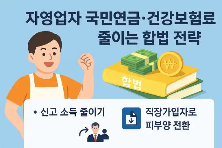 자영업자 국민연금·건강보험료 줄이는 합법 전략