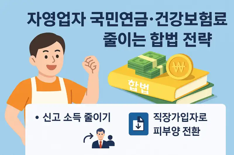 자영업자 국민연금·건강보험료 줄이는 합법 전략
