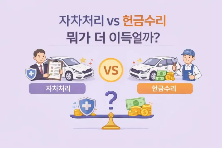 자차처리 vs 현금수리, 뭐가 더 이득일까?