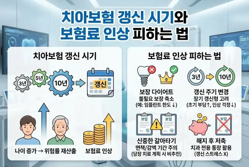 치아보험 갱신 시기와 보험료 인상 피하는 법