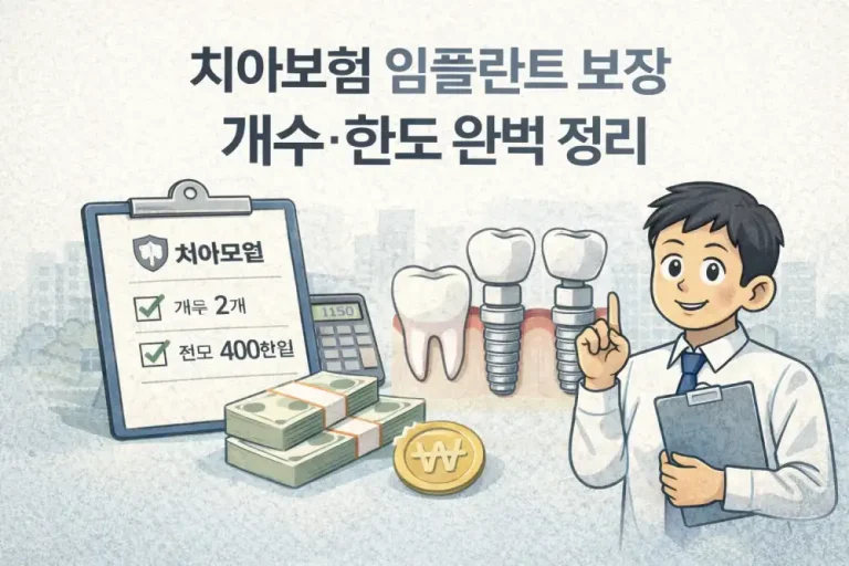 치아보험 임플란트 보장 개수·한도 완벽 정리