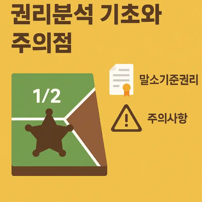 토지 지분경매 권리분석 기초와 주의점