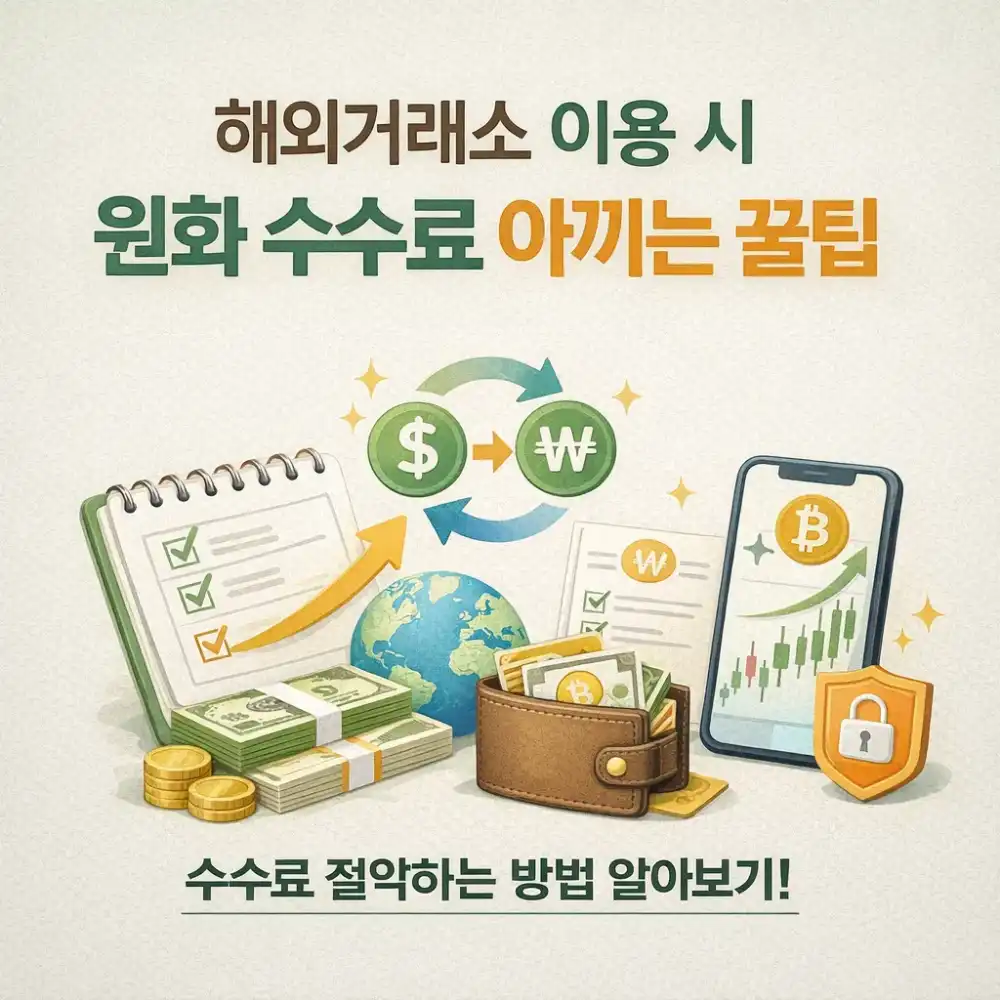 해외거래소 이용 시 원화 수수료 아끼는 꿀팁