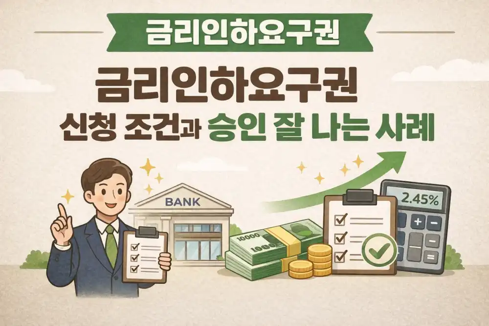 금리인하요구권 신청 조건과 승인 잘 나는 사례