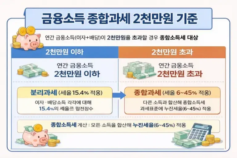 금융소득 2천만원 넘으면 세금폭탄?
